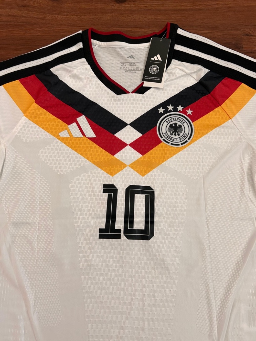 adidas Germany White Black Red Yellow Soccer Jersey #10MUSIALA